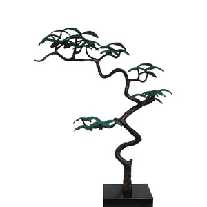 Sculpture de pin en fonte à la cire perdue, 860*380*1100MM, décoration artistique d'hôtel, forme irrégulière faite à la main - Product Image 5
