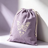 Pochette à cordon en toile à motif de dessin animé, écologique et recyclable, unisexe, pour un usage quotidien et les accessoires de chaussures