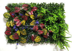 Mur végétal artificiel certifié UV de haute qualité, <span class=keywords><strong>haie</strong></span> de plantes vertes d'extérieur, feuilles, fleurs, mousse, décoration murale <span class=keywords><strong>pour</strong></span> les festivals - Product Image 5