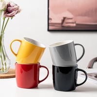 Tasses à café en céramique personnalisées avec logo imprimé, prix d'usine, vente en gros, 12 oz, multicolores, en grès émaillé brillant pour cadeaux promotionnels