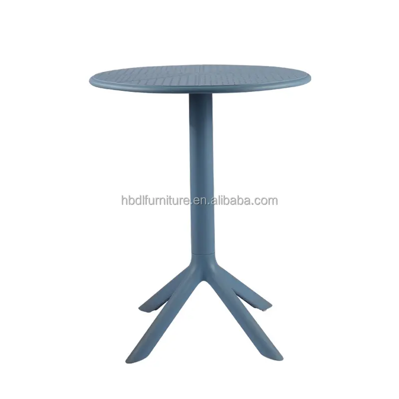 DL Furniture Wholesale Factory Straight Hair Cheap High Quality Outdoor Round Plastic Simple Dining Table for Dinner