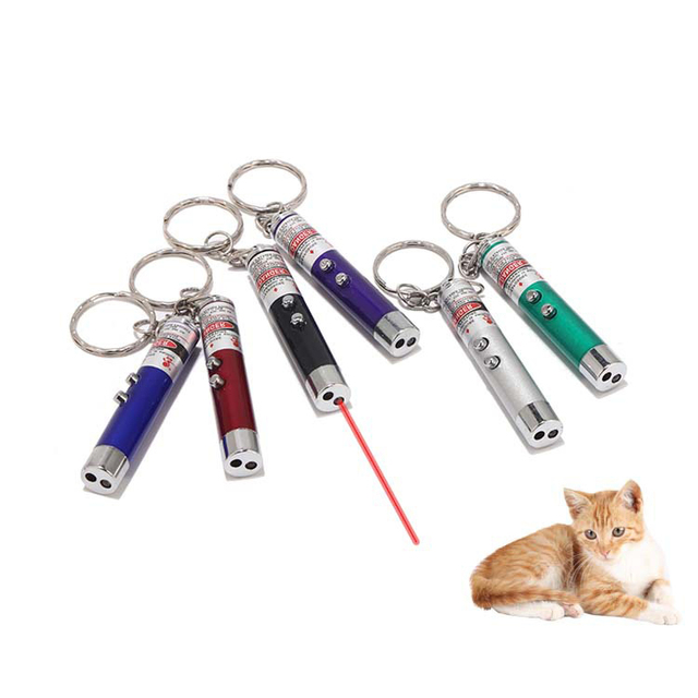 Funny Cat Stick 2 in 1 Eco-Friendly Sustainable Metal Red Laser Pointer Pen with White LED Light Cat Toy