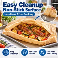 Sacs de cuisson jetables en papier alimentaire, résistants à la chaleur et compatibles micro-ondes, pliables pour biscuits, rôtissage de dinde, cuisson au four