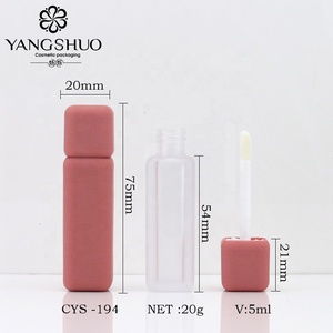 Ống đựng son bóng vuông mờ, trống, 5ml, giá sỉ, in <span class=keywords><strong>logo</strong></span> tùy chỉnh, mẫu mới 2024, bao bì mỹ phẩm - Product Image 2