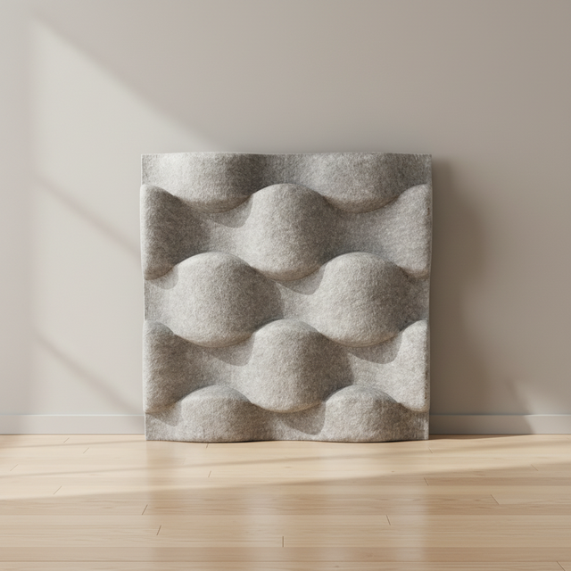 Wholesale 3D Wave Polyester Fiber Panels Decorative Acoustic Panel for Hotel  Hall