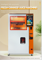 Máquina Expendedora Comercial de Jugo de Naranja Recién Exprimido, Cuerpo de Acero Inoxidable, Pantalla Táctil, Función de Autolimpieza, Basada en la Nube