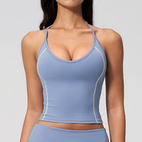 Débardeur de sport tendance multi-occasions avec coutures, élastique, pour femme, idéal pour le cyclisme, le tennis et les sports de plein air