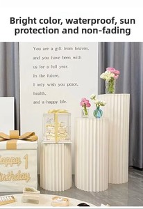 Accessoires de fête de mariage : <span class=keywords><strong>Colonne</strong></span> romaine pliable pour table de desserts, ornements cylindriques, décorations de fenêtre en papier portables et haut de gamme - Product Image 4