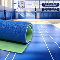 Revêtement de sol en vinyle pour terrain de badminton professionnel HANLI Crystal Sand, excellente élasticité et durabilité, revêtement de sol en rouleau pour stade intérieur