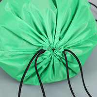 Sac à dos de sport pliable personnalisé avec logo, en polyester recyclé 210D 420D, imprimé par sublimation, grand format, avec cordon de serrage et lettres