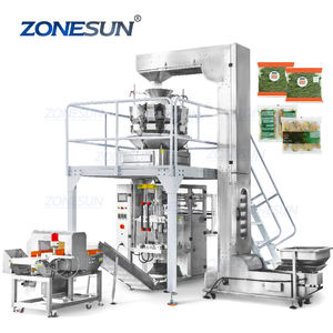 ZONESUN ZS-GW10 voll automatische 10 Köpfe Granulat Partikel Wiegen vertikale Form Füllung und Versiegelung Verpackungs maschine - Product Image 1