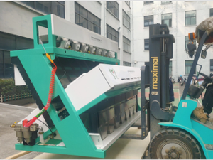 स्टेनलेस स्टील फ्रेमवर्क नमक रंग छँटाई मशीन खनिज रंग विभाजक रेत रंग चयनकर्ता पत्थर अलग करने वाली मशीन - Product Image 3