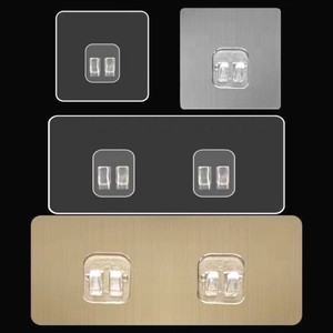 Ganchos Dobles <span class=keywords><strong>para</strong></span> Cestas de Almacenamiento, Ganchos Adhesivos Fuertes <span class=keywords><strong>para</strong></span> Pared, Ganchos Transparentes de Metal <span class=keywords><strong>para</strong></span> <span class=keywords><strong>Puerta</strong></span>, <span class=keywords><strong>para</strong></span> Cocina y <span class=keywords><strong>Baño</strong></span> - Product Image 4