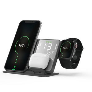 Nuevo <span class=keywords><strong>Cargador</strong></span> Inalámbrico 4 en 1 Transfronterizo 2026 W-928 para Teléfono, <span class=keywords><strong>Smartwatch</strong></span>, Auriculares y Reloj, Carga Rápida de 15W, <span class=keywords><strong>5</strong></span> Entradas de Temperatura - Product Image 1