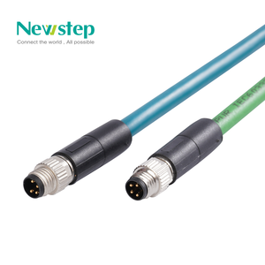 Tùy chỉnh M12 D mã để RJ45 profinet ether Cat5 <span class=keywords><strong>Ethernet</strong></span> công nghiệp <span class=keywords><strong>Ethernet</strong></span> Cáp đôi đã kết thúc 4 pin D mã hóa Cáp - Product Image 4