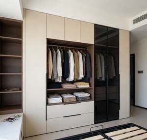 Vente en gros de dressing de luxe sur mesure, armoire en bois avec étagères réglables, tiroirs, organisateur de rangement - Product Image 6