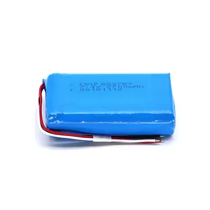 Low Temperature Lipo Batteries Rechargeable Lithium Polymer Battery Pack Lithium 3.7v 883767 2700mah Power Battery ROHS 54g,25g