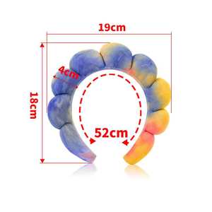 Logo personnalisé Nuage Éponge Spa Bandeaux Antidérapant Puffy Chapeaux Avec Bracelet Rose Maquillage Bandeau Ensemble Accessoires De Cheveux - Product Image 4