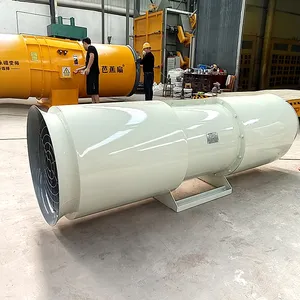 SDF5.5KW/7.5KW/11KW tünel inşaat havalandırma eksenel Fan üfleyici tek motorlu taşınabilir yüzey mevcut yeraltı