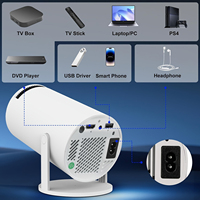 Projecteur portable HY300 avec système Android 11, prix d'usine OEM, 720P, 120 ANSI Lumens, 1 Go, 8 Go, WiFi 6, BT 5.0, HD 1080P, 4K, Home Cinéma