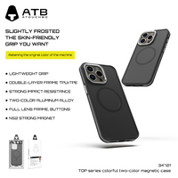 Étui de téléphone magnétique en métal antichoc ATB Factory Multicolore Fundas Para Celular pour iPhone 16 15 14 Pro Max