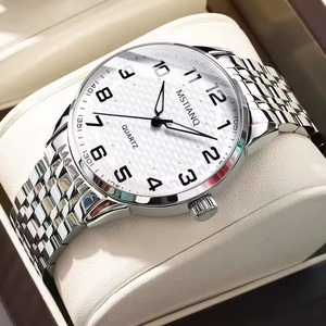 New Stylish <b>Watch</b> with Steel Band, Calendar, and Trendy Light Luxury Design Luminous Quartz <b>Watch</b> couple <b>watches</b> - Product Image 3