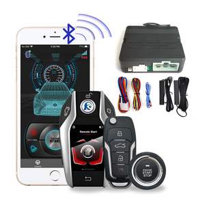 Akıllı LCD araba anahtarı ve BT telefon App kontrolü ile PKE uzaktan Start Stop araba alarm sistemi - Product Image 2