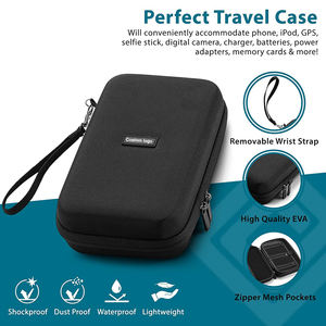 Estuche de transporte universal para electrónica/accesorios, organizador de viaje resistente, 9.8” x 5.6” x 2.8” - Caja de EVA negra - Product Image 2