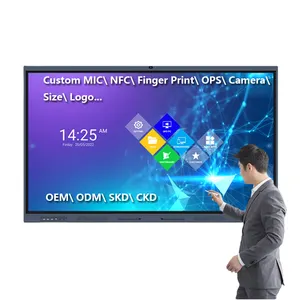 Cheap 55 65 75 85 98 100 inch Education Digital Touch Screen Whiteboard Smart White Board School Interactive Flat Panel