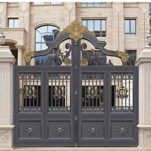 El fabricante proporciona hermosas y exquisitas puertas batientes de aleación de aluminio para patio sólido para villa señorial - Product Image 2