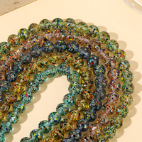 Perles en verre à motif de fleurs Vénus, perles lâches de style vintage, perles à trou droit, accessoires de bijoux DIY