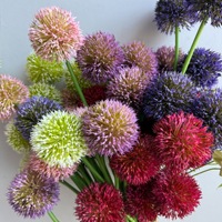 Fleur artificielle en plastique souple, faite à la main, haute simulation, naturelle, à tige unique, type Allium, Pissenlit, Mini Baie, Boule d'Oignon