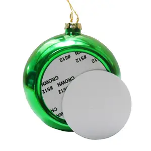 Bunte sublimation personalisierte Weihnachten druckbare runde glas ball Weihnachten ornament ball