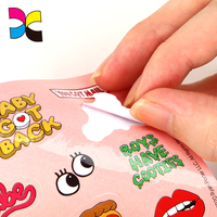 Feuilles d'autocollants personnalisés à découpe kiss-cut, imperméables et à bas prix