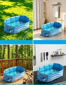 Bañera Plegable Portátil para Mascotas, Linda Piscina de Verano para Perros, Barrera de Natación para Animales, para Jugar - Product Image 4