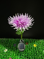 Lampe solaire de jardin à LED IP65 en forme de chrysanthème, à brancher, sans fil, avec contrôle de la température de couleur réglable, éclairage à fibre optique CRI