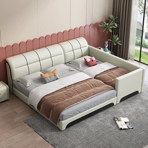 Cama para padres e hijos extraíble con cuero de alta calidad o tela cama para niños camas de almacenamiento más anchas de gran tamaño - Product Image 3