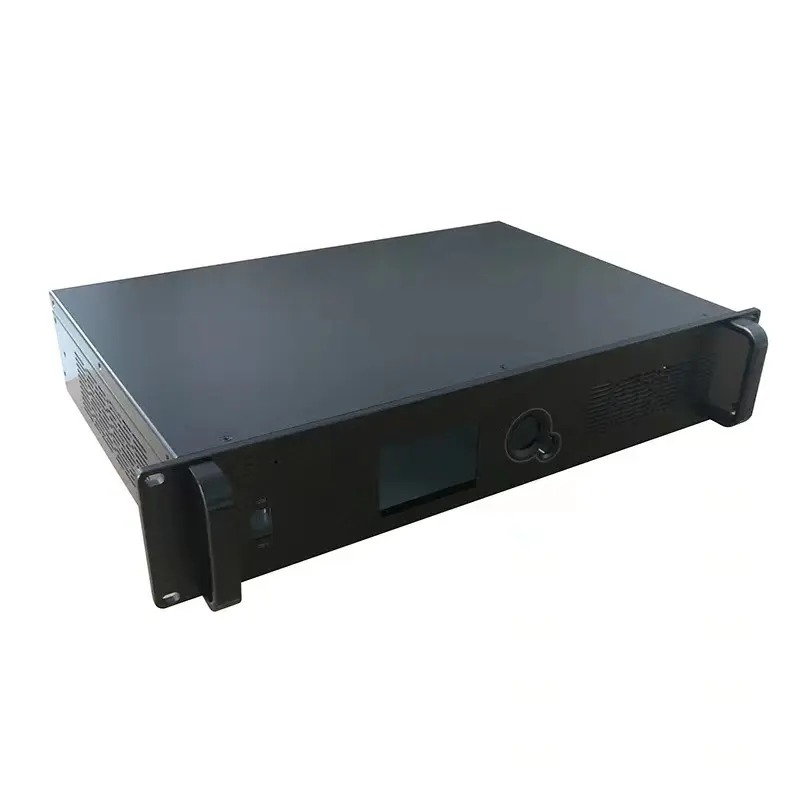 Gabinete de chassi de amplificador de alumínio personalizado, caixa de chassi de chapa metálica para servidor de 19 polegadas