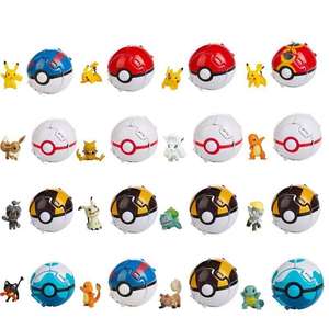 Nuovo stile Flip <span class=keywords><strong>Pet</strong></span> che esplode 7cm a forma di palla a Pokemoned Psyduck Pika Charmander Bulbasaur Action Figure con Pokes Ball - Product Image 4