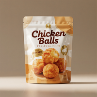 Sac d'emballage alimentaire congelé en plastique imprimé de logo personnalisé pochette debout sac de boulettes de viande de poulet