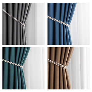 Bán Buôn Hiện Đại Rắn Blackout Rèm 100% Polyester Rèm Vải Cho Phòng Khách Và Phòng Ngủ - Product Image 6