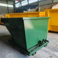 Conteneur de recyclage industriel pour déchets, bac basculant avec fourche élévatrice, bac basculant auto-vidant pour chariot élévateur