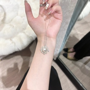 Collar de Plata de Ley S925 con Cuentas Láser, Cadena de Hadas, Colgante de Disco Antiguo de Alta Gama, Ojo de Buda de la Sabiduría Prajna, Exquisito Collar de Clavícula Dorado - Product Image 4