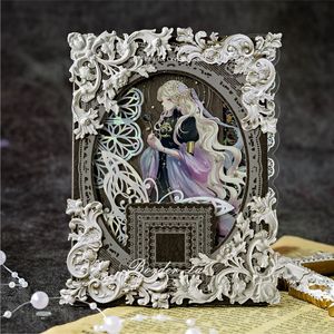 Adesivi in Carta Ecologici con Angoli Sagomati, Stampa Retrò 5x5cm, Finitura Lucida, Serie Classica Anni, Rilievo Vuoto Fustellato a Mano - Product Image 4