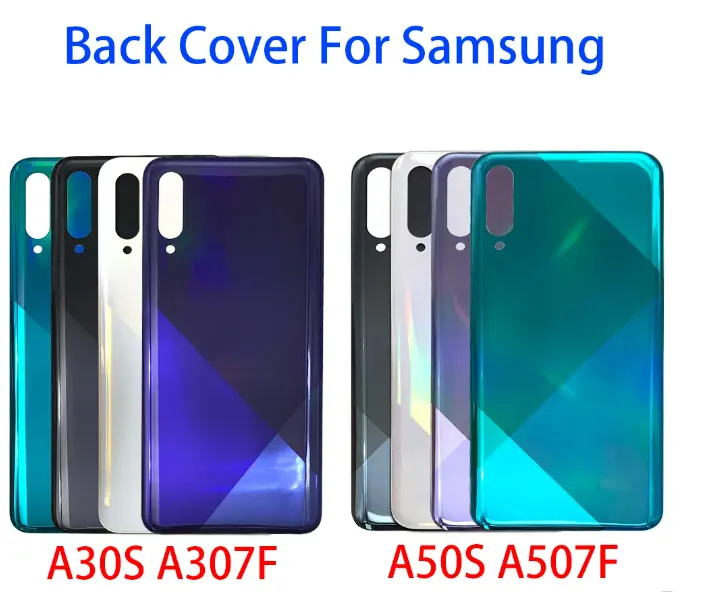 10pcs Door Rear Battery Box Back Case Cover for Samsung A30S/A307F A50S/A507F Case Back Case Battery Cover with Key Side