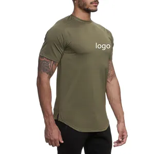 Camiseta de fitness masculina, atacado de fábrica, roupa para fitness, pescoço grande, roupas, itália, fabricantes/