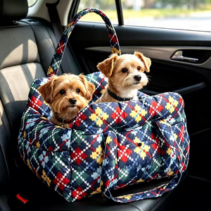 Cage de transport pour animaux de compagnie, pour petits <span class=keywords><strong>chiens</strong></span> uniquement, siège auto pour petits <span class=keywords><strong>chiens</strong></span>, sécurisé pour les sorties, comparable à Bear, cage anti-salissure pour chien - Product Image 3