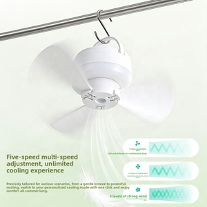 Ventilador de Techo Silencioso sin Escobillas, Recargable por USB, con Luz Nocturna LED, Mini Ventilador Compacto para Uso Nocturno de Estudiantes - Product Image 6