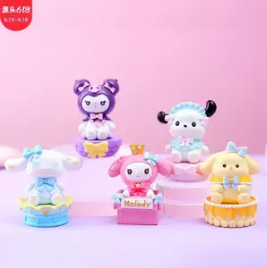 Botu 4/6 buah/set Sanrioed kotak buta Kawaii Kuromi My Melody Anime figur boneka kotak misteri seri fantasi hadiah mainan