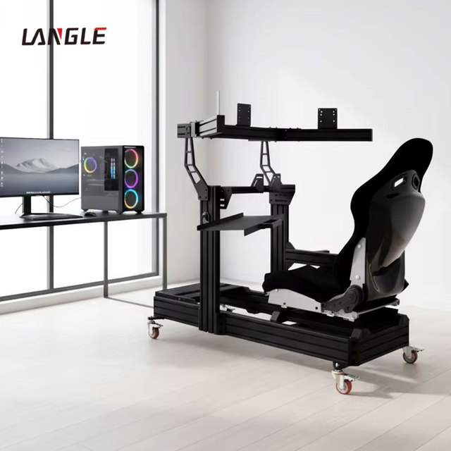 Motion Simulator Aluminum Profile 4080 3 Screen Racing Stand Steering Wheel Seat Bracket Simracing Chair Sim Rig DIY Sim Racing